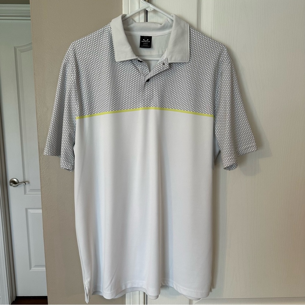 White Oakley Hydrolix Polo - Large